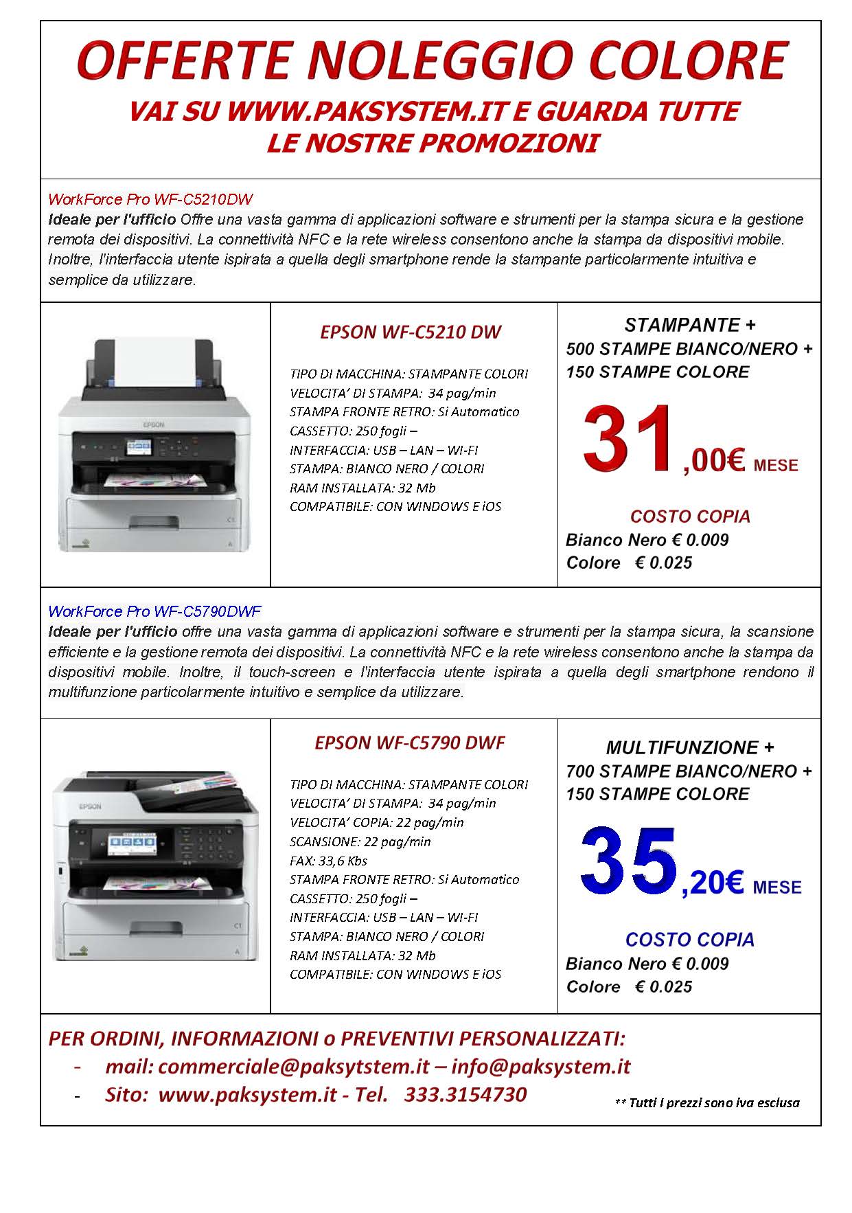 Noleggio PAK System
